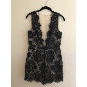 Bebe black laced romper